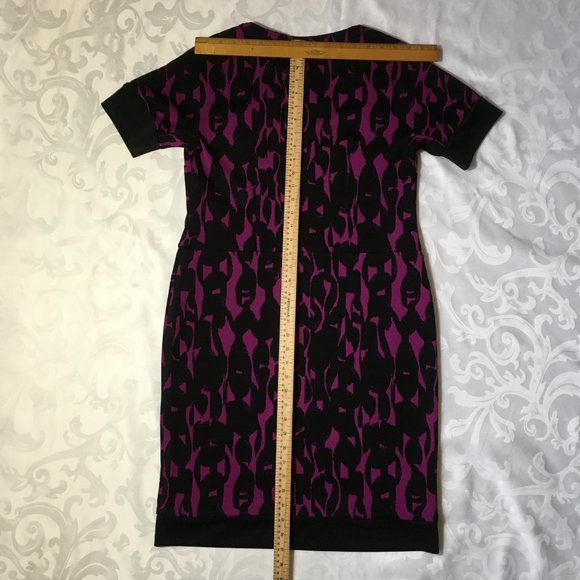 JOSEPH RIBKOFF Knit Sheath Dress, Pink/Black, 10 - Picture 12 of 16